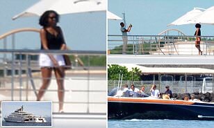 Barack and Michelle Obama are pictured on French Polynesian islands 